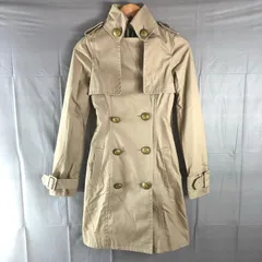 スライ SLY コート トレンチコート ゴールドボタン 綿100％ スリット ポケット ベージュ Mサイズ 2025062700147