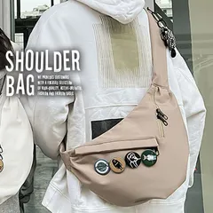 ボディバッグ バッグ サコッシュ NEK メンズ レディース ワンショルダー 三日月 ipad 斜め掛け カスタム 7987336 (ベージュ)