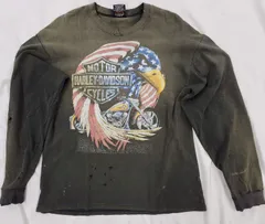 激レア　90s usa製 HARLEY-DAVIDSONロンT 90s USA製 HARLEY DAVIDSON フレイム ファイヤー ロンT - メルカリ