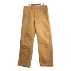90年代 USA製 Carhartt カーハート ダックワークパンツ ブラウン (メンズ W34 L32) 中古 古着 R0999