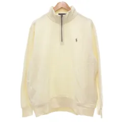 ポロ ラルフローレン POLO RALPH LAUREN スウェット トレーナー ハーフジップ ポニー刺繍 ロゴ XL 白 ホワイト /JS