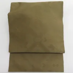 名古屋帯 絹 八寸 有栖川模様 オリーブグリーン 全通柄 カジュアル 仕立て上がり 着物帯 長さ367cm