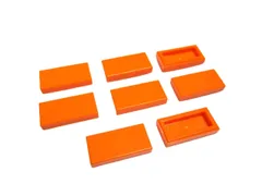 レゴ★未使用！オレンジ色の１×２タイル８点セット