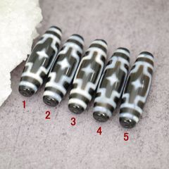 1点物 3A至純天珠 平安十字佛天珠 ヘイアンジュウジブツテンジュ  約38mm×約12mm 天然石