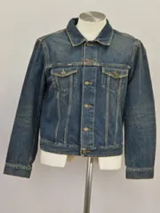 サンローラン パリ SAINT LAURENT PARIS ヴィンテージ加工デニムジャケット 377890 Mサイズ インディゴ メンズ su_p e_u F-L8059のサムネイル