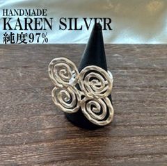 新着 シルバーリング カレンシルバー ハンドメイド エスニック 純銀 #145