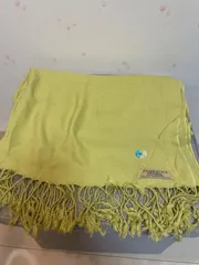 PASHMINA ORIGINAL カシミヤ100% ストール ライトグリーン 手織り ハンドメイド 天然素材 高品質パシュミナ