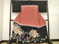 平和屋着物○上質な紬 色無地 栗皮茶色 正絹 逸品 未使用