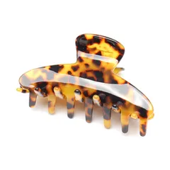 【在庫セール】クリップ バンスクリップ 髪留め しっかりとまる べっ甲 ヘアアクセサリー 可愛い ヘアクリップ 大人 韓国 中くらい レディース 1本(8.5cm*4.8cmDark QinGoo Tortoise)