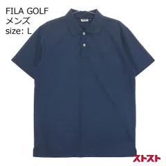 FILA GOLF フィラゴルフ 半袖ポロシャツ ネイビー系 L [240101149958]#