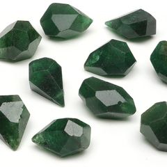 専用④✳︎グリーンアメジストコンケーブカット　他 粒販売】グリーンアメジスト ドロップカット 11～12mm【2粒販売