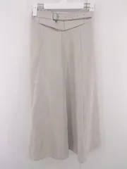 ◇ ◎ MAJESTIC LEGON ウエストベルト付き ロング フレア スカート サイズM ベージュ系 レディース E  【1305250005928】