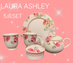 ★ LAURA ASHLEY　ローラアシュレイ  マグカップ×2 ポット　24cmプレート　シュガーポット　合計5点セット