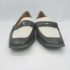 ◇ Θ メヌエ スクエアトゥ ローファー サイズ41 ブラック系 メンズレディース E  【1505220001015】