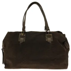 LANVIN (ランバン) スウェードレザー ハンドバッグ ブラウンのサムネイル