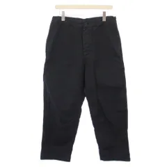 【新品】マーガレットハウエル スラックス パンツ コットン シルク 紺色 マーガレットハウエル スラックス パンツ コットン シルク 紺色