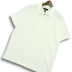 【新品 未使用】 BR BANANA REPUBLIC バナナリパブリック ロゴ刺繍 半袖 鹿の子 ポロシャツ Sz.XL　メンズ 白 大きいサイズ