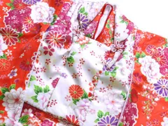 着物美人 送料込み 七五三 3歳着物 女の子 被布セット 3歳女の子被布 3歳女の子着物 3歳被布 女の子着物 女の子被布 子供被布 子供着物 七五三被布 七五三着物 女児 キッズ 3歳-5歳 【 オレンジ 白 花 】m503083