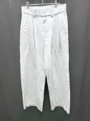 ◇ Θ remer リメール ウエストタック　コットン ワイド　パンツ サイズL インディゴ レディース P  【1411070003409】