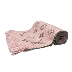 LOUIS VUITTON(ルイヴィトン) マフラー エシャルプロゴマニアシャイン M70466 ローズ・バレリーヌ ウール、シルク