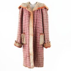 極美品◎CHANEL シャネル 01A P18168 ココマーク付き 裏地ラパンファー  