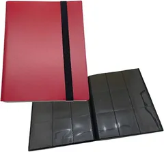 ING STYLE トレカ ファイル 40ページ 360枚収納可能 バンド付き カードファイル カードバインダー 横入れ 大容量( レッド,  ワンサイズ)