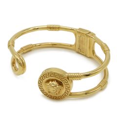 VERSACE ヴェルサーチェ ヴェルサーチ メドゥーサ メデューサ セーフティー ピン ブレスレット バングル GP ゴールド 1004985