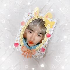 硬質ケースデコ デコ硬質ケース ホイップデコ うさぎ うさ耳 韓国 トレカ チェキケース