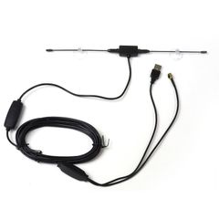 ダイポール型 吸盤付き SMA端子 高感度 ブースター内蔵 地デジアンテナ VHF UHF TV TVアンテナ ワンセグ フルセグ DC12V 車載 吸盤付き ロッド SMA端子 アンテナ TV DAN36A