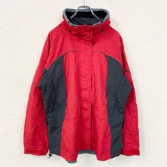 古着 used　Columbia コロンビア　長袖ナイロンジャケット　マウンテンパーカー　赤　レッド　アウトドア　Lサイズ