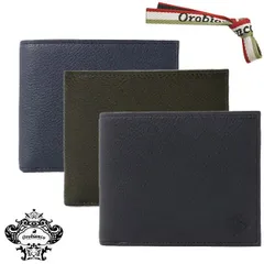【新品】オロビアンコ OROBIANCO  二つ折り財布 ショートウォレット レザー 牛革製 ブラック、ネイビー、カーキの３色 ORS-131540【国内正規品】【日本製】のサムネイル