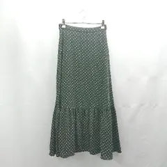 ◇ ⊂ UNITED ARROWS ユナイテッドアローズ ドット柄 ロング フレア スカート サイズ36 ブラック系 レディース E  【1503060050958】