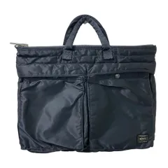 美品 PORTER ポーター 吉田カバン タンカー ショートヘルメットバッグ ブリーフケース ビジネスバッグ ネイビー メンズ レディース 古着 中古 USED