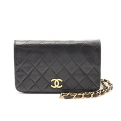 シャネル CHANEL ショルダーバッグ ミニマトラッセ フルフラップ A03571 ブラック ラムスキン（羊革） ミニマトラッセ フルフラップ チェーンショルダー レディース Used A