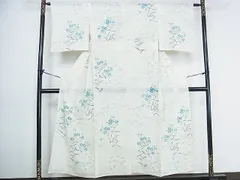 平和屋着物■夏物　付下げ　絽　草花文　手描き　逸品　DAAG6163wb