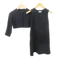 ファミリア Familiar 美品 couture クチュール セットアップ 無地 1B 120cm 黒 ブラック