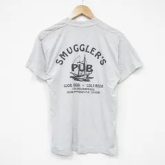 M/古着 フルーツオブザルーム 半袖 ビンテージ Tシャツ メンズ 90s 船 PUB メッセージ クルーネック 薄グレー 霜降り 25sep27 中古