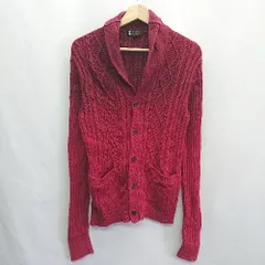 ◇ ⊇ MICHEL KLEIN グラデーションカラー 長袖 ニットカーディガン サイズ46 レッド系 レディース E  【1409240016380】