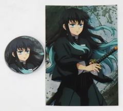 【中古】グッズセット 時透無一郎 缶バッジ+ポストカードセット 「鬼滅の刃 刀鍛冶の里編」 AnimeJapan 2023グッズ