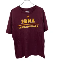 adidas 半袖プリントTシャツ XL ボルドー アディダス プルオーバー ビッグサイズ スポーティー 古着卸 アメリカ仕入 a705-5923