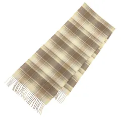 Aquascutum アクアスキュータム  マフラー   ベージュ カシミヤ100% レディース チェック　240001142640