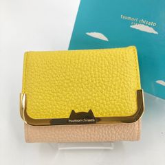 ♪TSUMORI CHISATO ツモリチサト キャリー コンパクト財布 ミニウォレット イエロー×グリーン 折り財布