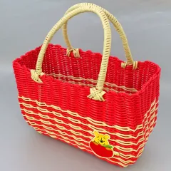 【中古】バッグ プー(レッド) プラチナムザッカ編みカゴバッグ 「くまのプーさん」