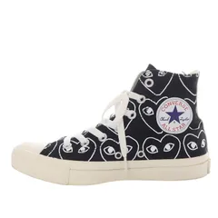 コンバース CONVERSE プレイコムデギャルソン チャックテイラー スニーカー ハイカット 総柄 キャンバス US5 ブラック 1CL704 /YO7