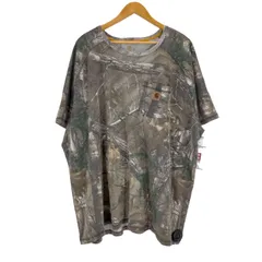 【Carhartt】カーハート　Tシャツ リアルツリー柄プリント迷彩　希少L 古着 Carhartt リアルツリー カモ 迷彩 ポケット Tシャツ ポケ