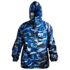 ☆ カモブルー ☆ LLサイズ ☆ カモフラヤッケ ヤッケ ジャンバー メンズ レインウェア レインパーカー 合羽 カッパ かっば 迷彩 カモフラ アウター トップス ジャケット ジャンパー ジャンバー 防風 撥水 はっ水 おしゃれ 自転車 通学 かっこいい