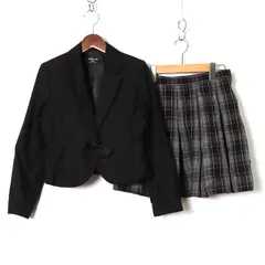 コムサイズム スーツ セットアップ ジャケット プリーツスカート 卒業式 キッズ 女の子用 150Aサイズ ブラック COMME CA ISM 【中古】