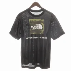 ザノースフェイス THE NORTH FACE S/S Square Camouflage Tee Tシャツ 半袖 バックプリント 迷彩 カモフラ L 黒 ブラック NT32357 /NQ