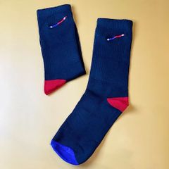着る文具 赤青鉛筆 刺繍ソックス レディース/メンズ 靴下 Tcollector 鉛筆 文具 かわいい 柔らかい 素材