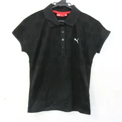 プーマ ポロシャツ トップス 半袖 ストレッチ ゴルフウエア レディース Mサイズ ブラック PUMA 【中古】